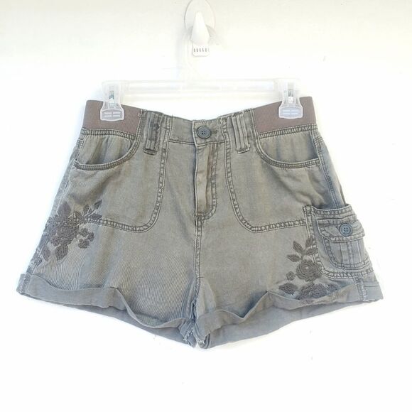 Shorts Boho XS Imbrodery Green Pants New - Picture 5 of 8